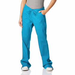 Dickies Womens Signature Mid Rise Drawstring Scrubs cargo Pant Teal Blue Medium