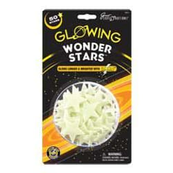 Great Explorations Glowing Wonder Stars decorative sticker Plastic White 50 pc(s)
