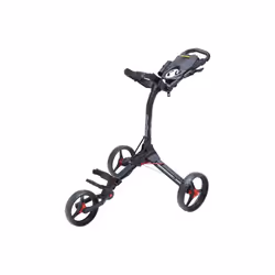 Bag Boy BB71601 Compact 3 Push Cart- Matte Black & Red