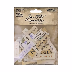 Tim Holtz Ephemera Snippets Number Strips Paper Crafts  Multi