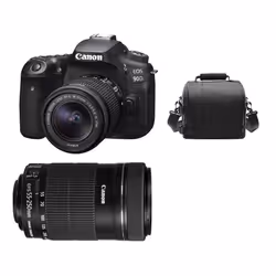 Canon Eos 90D Kit Ef-S 18-55Mmf3.5-5.6 Is Stm+Ef-S 55-250Mm Is Stm+Bag