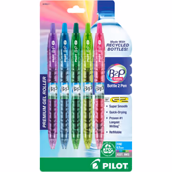 PILOT B2P Colors - Bottle to Pen Refillable & Retractable Rolling Ball Gel Pen Made From Recycled Bottles  Fine Point  Assort ...