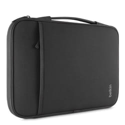Slim Protective Sleeve with Carry Handle and Zipped Storage for Chromebooks, Netbooks and Laptops Upto 11 inch - Black