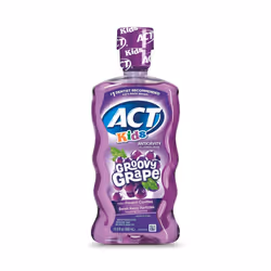ACT Kids Anti-Cavity Fluoride Rinse Groovy Grape with Fluoride & Exact Dosage Meter, 16.9 Ounce