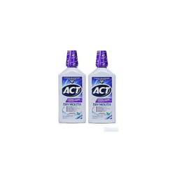 ACT Total Care Dry Mouth Anticavity Fluoride Mouthwash Soothing Mint 33.80 oz (Pack of 2)