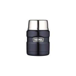 THERMOS Stainless King Vacuum-Insulated Food Jar with Spoon, 16 Ounce, Midnight Blue