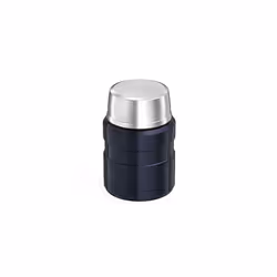 THERMOS Stainless King Vacuum-Insulated Food Jar with Spoon, 16 Ounce, Midnight Blue