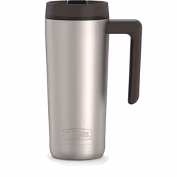 THERMOS ALTA SERIES Stainless Steel Mug 18 Ounce  Matte Steel/Espresso Black
