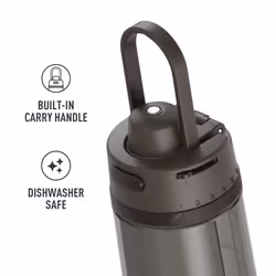 ALTA SERIES BY THERMOS Hydration Bottle with Spout 24 Ounce  Espresso Black