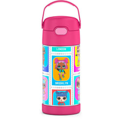 THERMOS FUNTAINER Water Bottle with Straw - 12 Ounce L.O.L Surprise - Kids Stainless Steel Vacuum Insulated Water Bottle with Lid