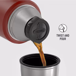 THERMOS Stainless King VacuumInsulated Beverage Bottle  40 Ounce  Rustic Red