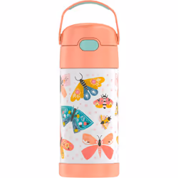 THERMOS FUNTAINER F4101 Stainless Steel Kids Bottle 12 Ounce Butterfly