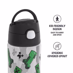 THERMOS FUNTAINER 16 Ounce Plastic Hydration Bottle with Spout  MINECRAFT