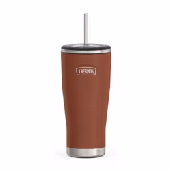 THERMOS ICON SERIES Stainless Steel Cold Tumbler with Straw  24 Ounce  Saddle