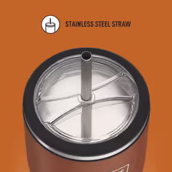 THERMOS ICON SERIES Stainless Steel Cold Tumbler with Straw  24 Ounce  Saddle