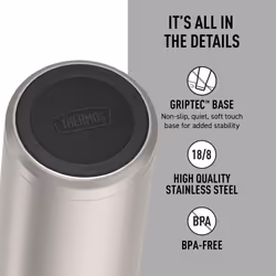 THERMOS ICON SERIES Stainless Steel Water Bottle with Screw Top Lid - 40 Ounce  Matte Stainless Steel - Vacuum Insulated Water Bottle with Lid
