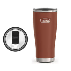 THERMOS ICON SERIES Stainless Steel Cold Tumbler with Slide Lock  24 Ounce  Saddle