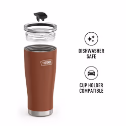 THERMOS ICON SERIES Stainless Steel Cold Tumbler with Slide Lock  24 Ounce  Saddle