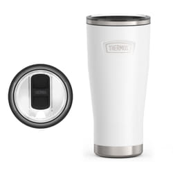 THERMOS ICON SERIES Stainless Steel Cold Tumbler with Slide Lock  24 Ounce  Snow