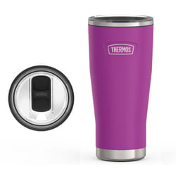 THERMOS ICON SERIES Stainless Steel Cold Tumbler with Slide Lock  24 Ounce  Plum
