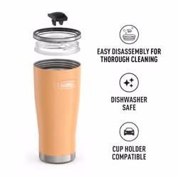 THERMOS ICON SERIES Stainless Steel Cold Tumbler with Slide Lock  24 Ounce  Melon
