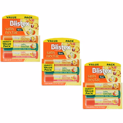 Blistex Satin Nectar Lip Moisturizer Variety Value Pack 0.15 Ounce Each (3 Pack)