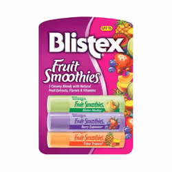 Blistex Fruit Smoothies, SPF 15 0.1 oz, 3 ea (Pack of 2)