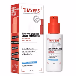 Thayers Soak Your Skin 80HR Liquid Moisturizer - Face Moisturizer with Hyaluronic Acid and Snow Mushroom - Dermatologist