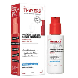 Thayers Soak Your Skin 80HR Liquid Moisturizer - Face Moisturizer with Hyaluronic Acid and Snow Mushroom - Dermatologist