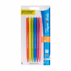 Paper Mate Sharpwriter Mechanical Pencils  #2 Lead  0.7 mm  Assorted Barrel Colors  Pack Of 6