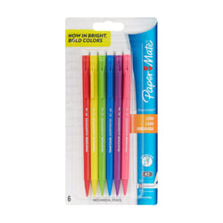 Paper Mate Sharpwriter Mechanical Pencils  #2 Lead  0.7 mm  Assorted Barrel Colors  Pack Of 6