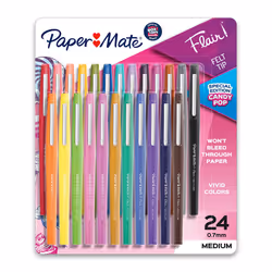 Paper Mate Flair Felt Tip Pens Medium Point 0.7 Millimeter Marker Pens Back to School Supplies for Teachers & Students Assort ...