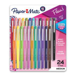 Paper Mate Flair Felt Tip Pens Medium Point 0.7 Millimeter Marker Pens Back to School Supplies for Teachers & Students Assorted Colors  24 Count