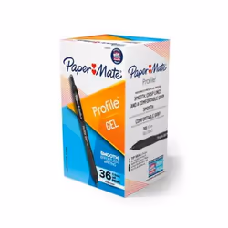 Papermate 2095452, Retractable gel pen, Black, Black, Medium, Round, Ambidextrous