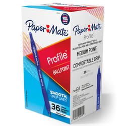 Papermate Profile 1.0 mm Blue Clip-on retractable ballpoint pen Medium 36 pc(s)