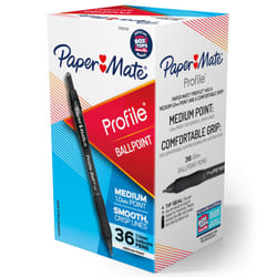 Papermate Profile 1.0 mm Black Clip-on retractable ballpoint pen Medium 36 pc(s)
