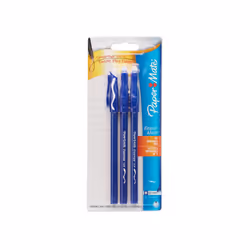 Paper Mate Erasermate Stick Medium Tip Ballpoint Pens 3 Blue Ink Pens (3150458PP)