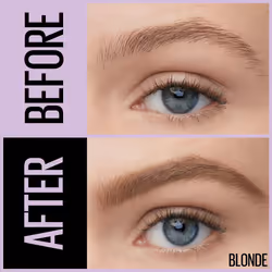 Maybelline Express Brow 2-In-1 Pencil and Powder Eyebrow Makeup  Blonde  1 Count