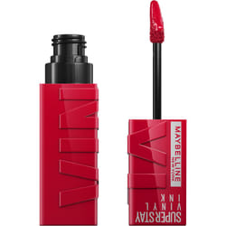 Maybelline Super Stay Vinyl Ink Longwear No-Budge Liquid Lipcolor Makeup  Highly Pigmented Color and Instant Shine  Wicked  Cool Red Lipstick  0.14 fl