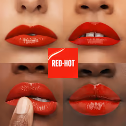 Maybelline Super Stay Vinyl Ink Longwear No-Budge Liquid Lipcolor Makeup  Highly Pigmented Color and Instant Shine  Red-Hot  Fire Engine Red Lipstick