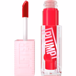 MAYBELLINE Lifter Gloss Lifter Plump Plumping Lip Gloss with Chili Pepper and 5% Maxi-Lip Red Flag Sheer Red 1 Count