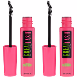 Maybelline Great Lash Curved Brush Washable Mascara  Volumizing  Lengthening and Curling Mascara  Very Black  1 Count