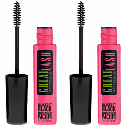 Maybelline Great Lash Washable Mascara Makeup Volumizing Lash-Doubling Formula That Conditions As It Thickens Blackest Blac ...