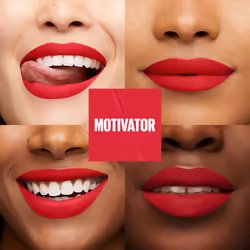 Maybelline Super Stay Matte Ink Liquid Lip Color  Moodmakers Lipstick Collection  Long Lasting  Transfer Proof Lip Makeup  Motivator  Red  1 Count