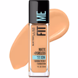 Maybelline Fit Me Matte Poreless Liquid OilFree Foundation Makeup Natural Tan 1 Count Packaging May Vary