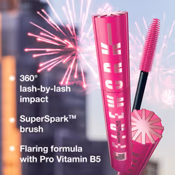 Maybelline Lash Sensational Firework Washable Mascara  Lengthening & Volumizing Mascara for up to 24HR wear  Very Black  1 Count