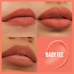 MAYBELLINE Super Stay Teddy Lip Tint  Long Lasting Matte Lipstick For Up To 12HR Wear  Baby Tee  1 Count