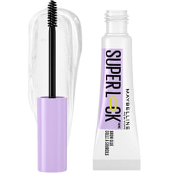Maybelline Super Lock Brow Glue Eyebrow Gel  Lightweight Brow Gel For Up To 24HR Hold  Clear  1 Count