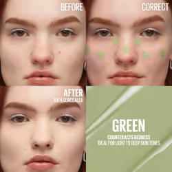 Maybelline Instant Age Rewind Instant Eraser Color Correcting Concealer  Crease-Resistant Coverage  Up to 12HR Moisturizing Wear  Green Color Correcto