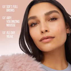 Maybelline Superfluff Volumizing Brow Mousse  All Day Tinted Brow Gel For Soft Full Brows  Deep Brown  1 Count